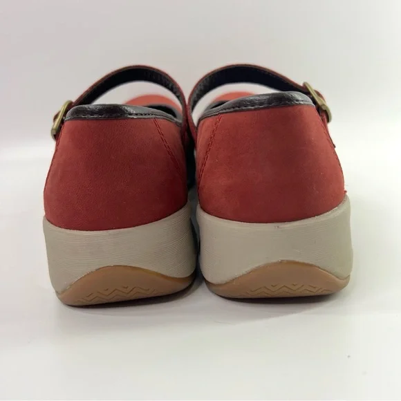 Dansko Steffi Mary Jane Platform Shoes Red Leather Size 38 - Picture 12 of 15
